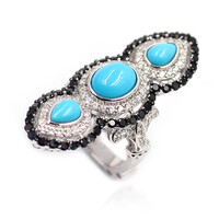 Anello in argento con Turchese Sleeping Beauty (Dallas Prince Designs)