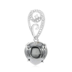 Ciondolo in argento con Ematite Nera