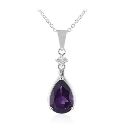 Collana in argento con Ametista Zambiana
