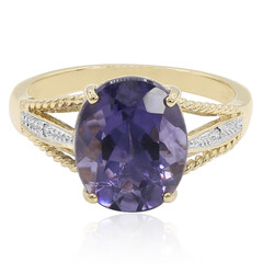 Anello in oro con Quarzo Mirtillo