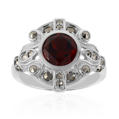 Anello in argento con Granato Mozambico (Annette classic)