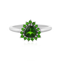 Anello in argento con Diopside Russo