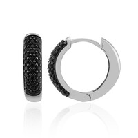 Orecchini in argento con Spinello Nero