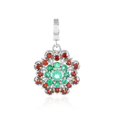Ciondolo in argento con Smeraldo Russo