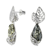Orecchini in argento con Ambra Baltica