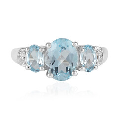 Anello in argento con Topazio Blu Cielo