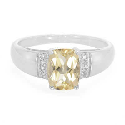 Anello da uomo in argento con Quarzo Champagne