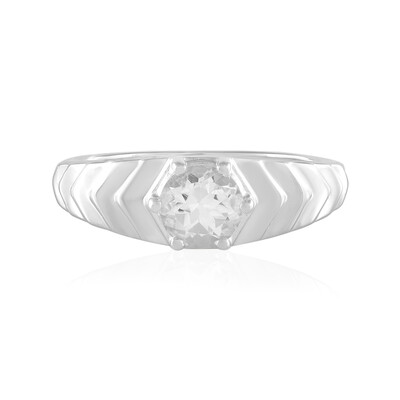 Anello in argento con Topazio Bianco