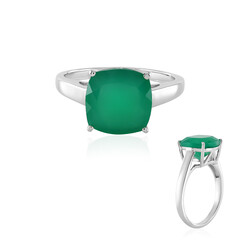 Anello in argento con Onice Verde
