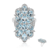Anello in argento con Topazio Blu Cielo