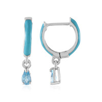 Orecchini in argento con Topazio Blu Svizzero