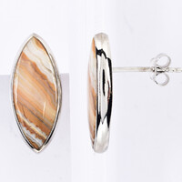 Orecchini in argento con Agata Lace
