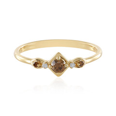 Anello in oro con Diamante Cioccolato I2