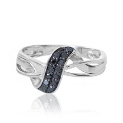 Anello in argento con Diamante Nero