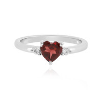 Anello in argento con Granato Mozambico
