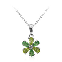 Collana in argento con Peridoto della Birmania