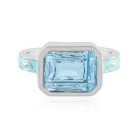 Anello in argento con Topazio Blu Cielo