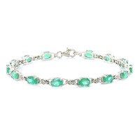 Bracciale in argento con Smeraldo Zambia