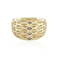 Anello in oro con Diamante Champagne I2 (Ornaments by de Melo)