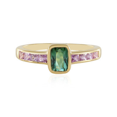 Anello in argento con Tormalina Verde di Benedito (Adela Silber)