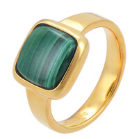 Anello in argento con Malachite