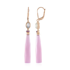 Orecchini in argento con Calcedonio Lavanda (KM by Juwelo)
