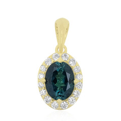 Ciondolo in oro con Indicolite Brasiliana