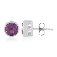 Orecchini in argento con Fluorite Viola