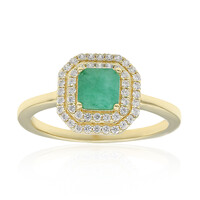 Anello in argento con Smeraldo Brasiliano