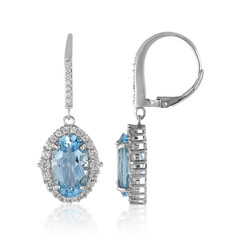 Orecchini in argento con Topazio Blu Cielo