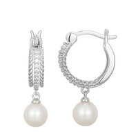 Orecchini in argento con Perla d'Acqua Dolce Bianca