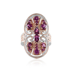 Anello in argento con Rodolite (Gems en Vogue)