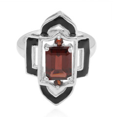 Anello in argento con Granato Mozambico
