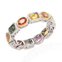 Anello in argento con Zaffiro Fancy (Dallas Prince Designs)