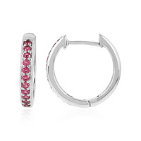 Orecchini in argento con Spinello Rosa