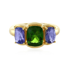 Anello in argento con Diopside Russo