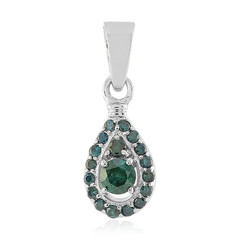 Ciondolo in argento con Diamante Blu I3