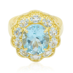 Anello in argento con Topazio Blu Cielo