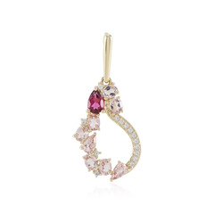 Ciondolo in oro con Tormalina Rosa Nigeriana (Adela Gold)