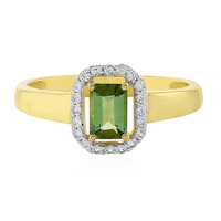 Anello in argento con Tormalina Verde
