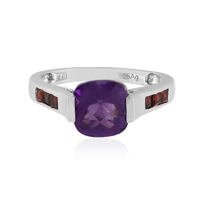 Anello in argento con Ametista Zambiana