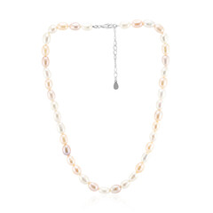 Collana in argento con Perla di Acqua Dolce (TPC)
