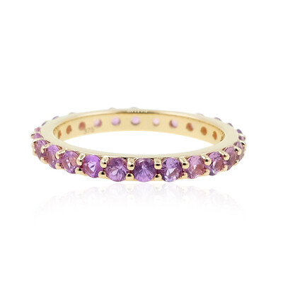 Anello in oro con Zaffiro Ceylon Porpora (non riscaldato)