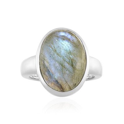 Anello in argento con Labradorite