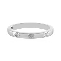 Anello in argento con Diamante I4 (J)