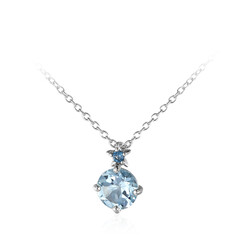 Collana in argento con Topazio Blu Cielo