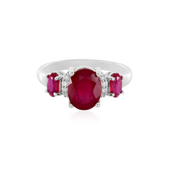 Anello in argento con Rubino del Madagascar