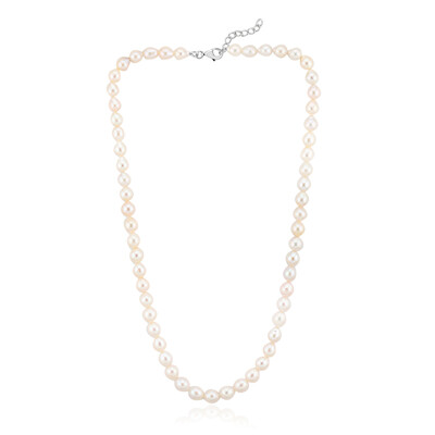 Collana in argento con Perla d'Acqua Dolce Bianca (TPC)