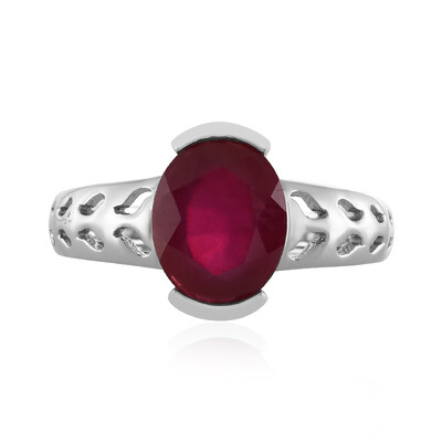 Anello in argento con Rubino del Madagascar