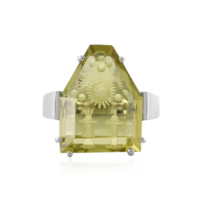Anello in argento con Quarzo Limone